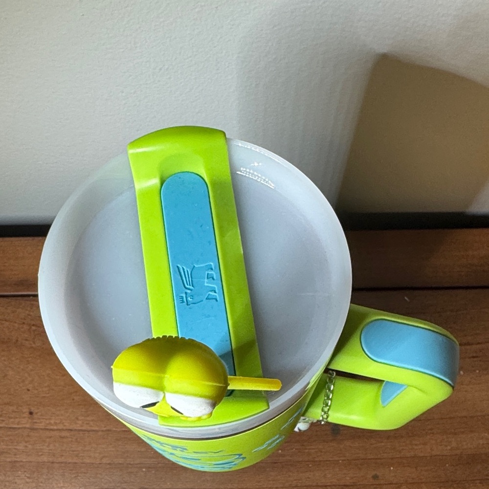 Stanley Lime Green Keroppi Travel Mug with Handle and Charms - Picture 7 of 8
